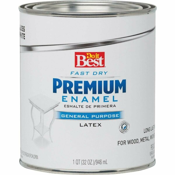 All-Source Fast Dry Acrylic Latex Gloss Premium Enamel, White, 1 Qt. 203287D